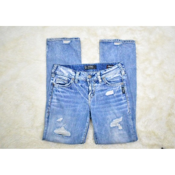 Silver Jeans Suki Slim Boot Jeans Women's 26x31 Mid Rise Bootcut Stretch Denim - Picture 2 of 13